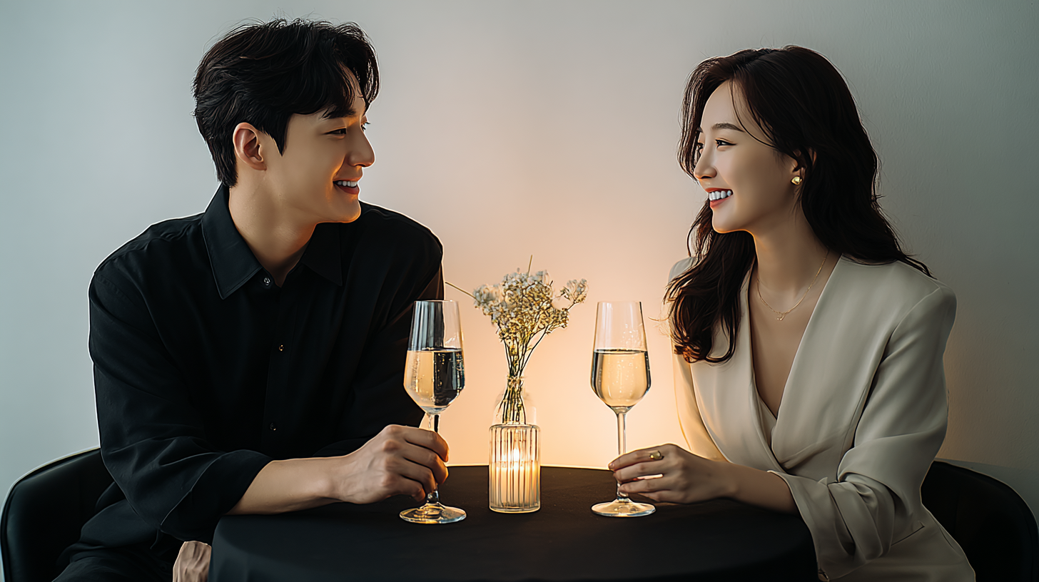 로맨틱 소개팅 파티 배경